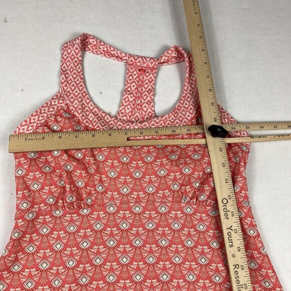 Prana Coral Print Sleeveless Dress M Racerback Boho Stretch Travel Casual - Picture 5 of 13
